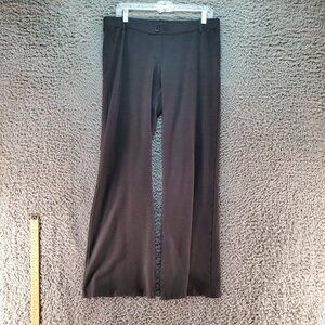 Betabrand Pants Womens Large Charcoal Gray Wide-Leg Dress Yoga Stretch Pants